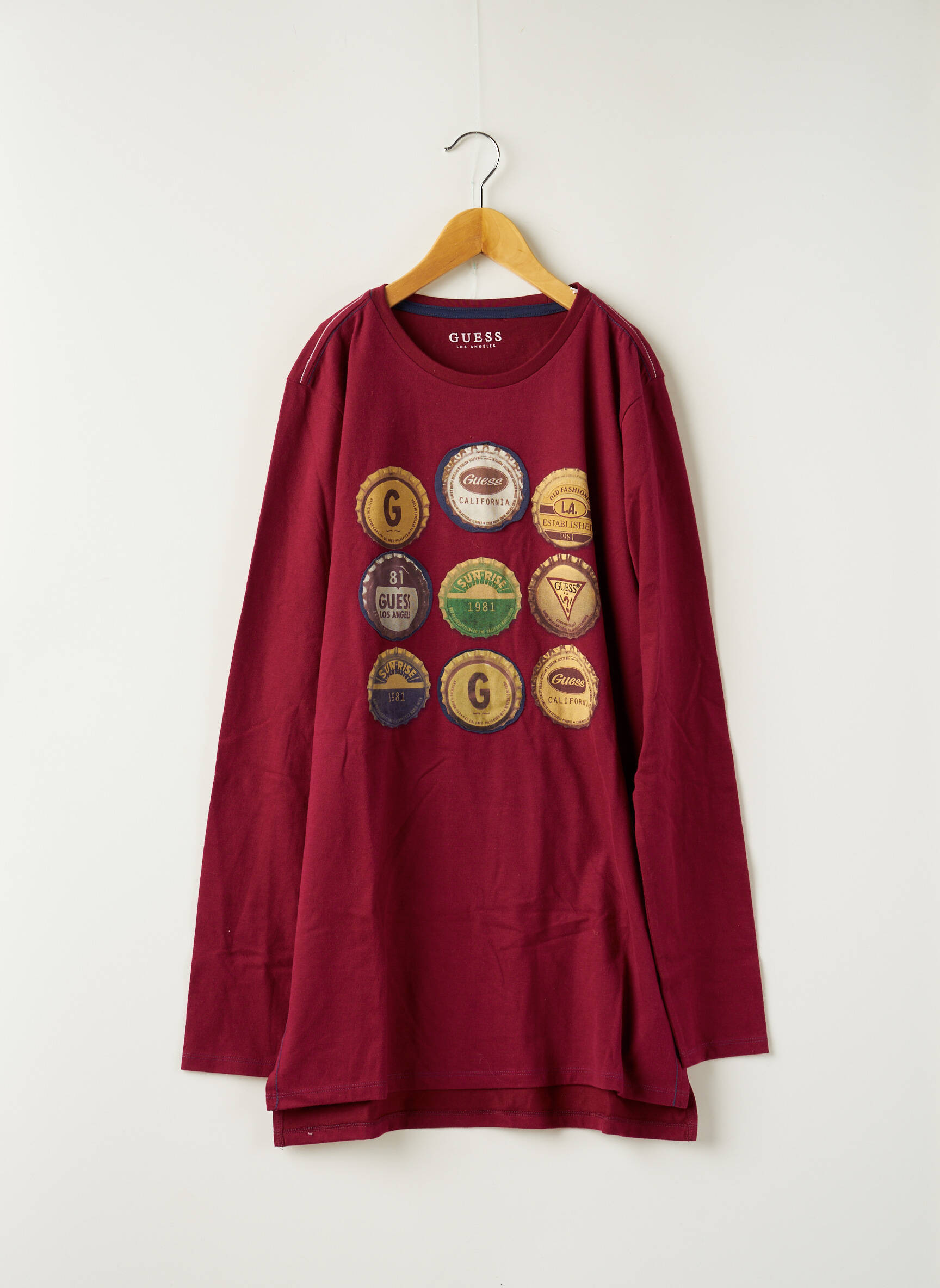Guess Robes Mi Longues Fille couleur rouge