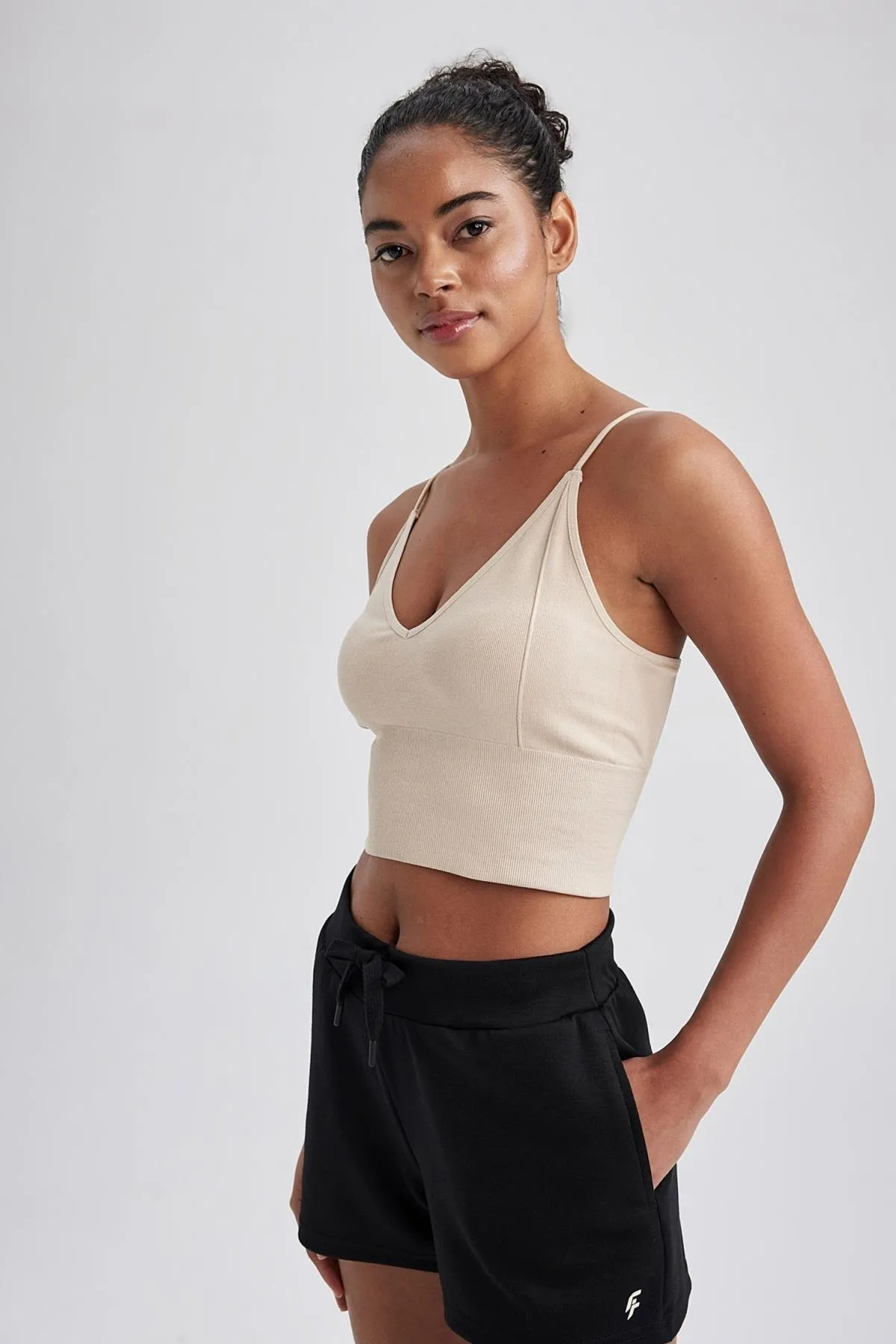 DeFacto  Fit Seamless V-Neck Seamless Athlete A7124ax23hs
