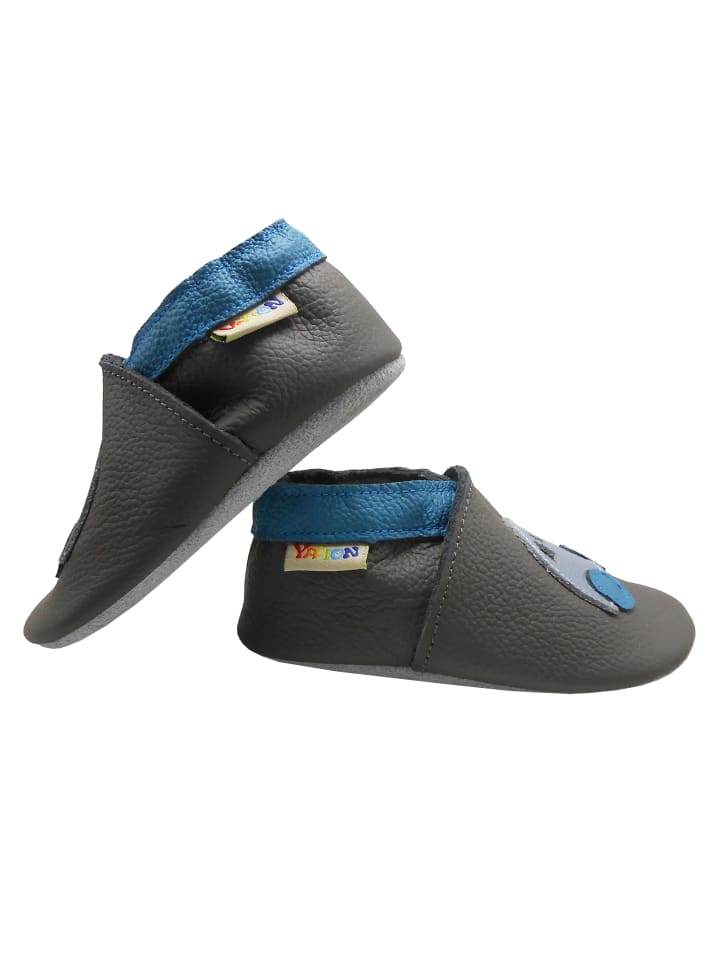 Yalion Leder-Krabbelschuhe 