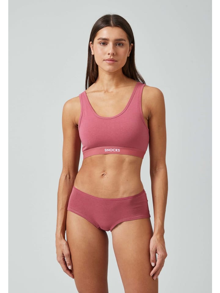 SNOCKS Hipster aus Bio-Baumwolle 3 Stück in Mix (Apricot/Mauve/Schwarz) günstig kaufen