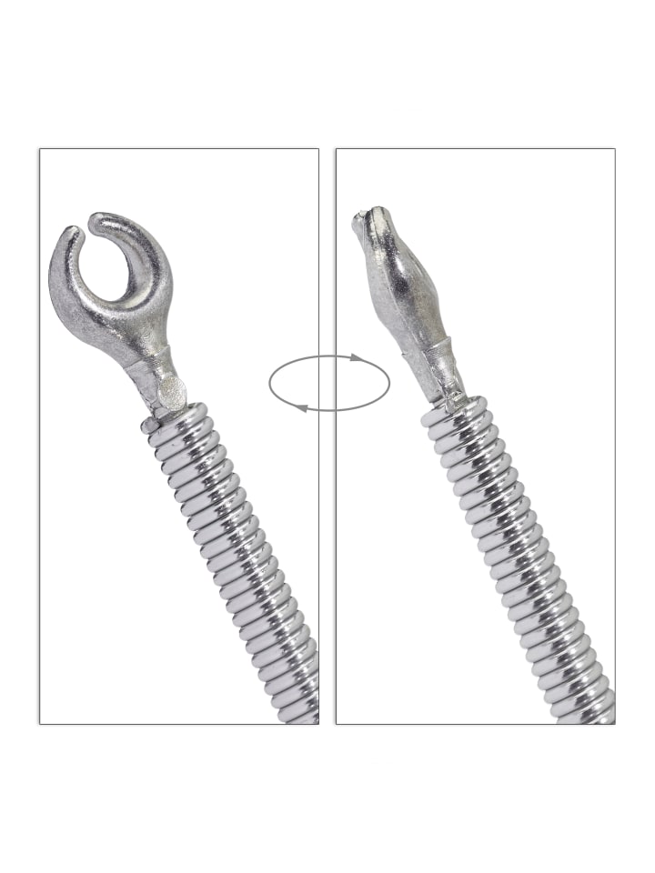 relaxdays 2 x Rohrreinigungsspirale in Silber - (L)3 m günstig kaufen onesize