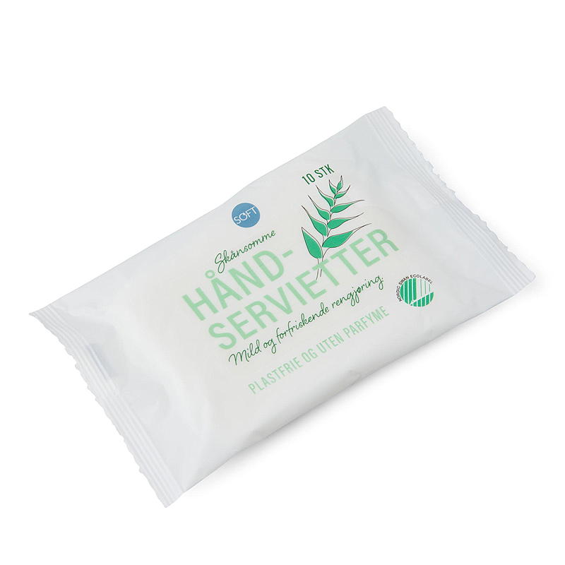 Soft Våtserviett 10 stk Aloe vera reisepakning