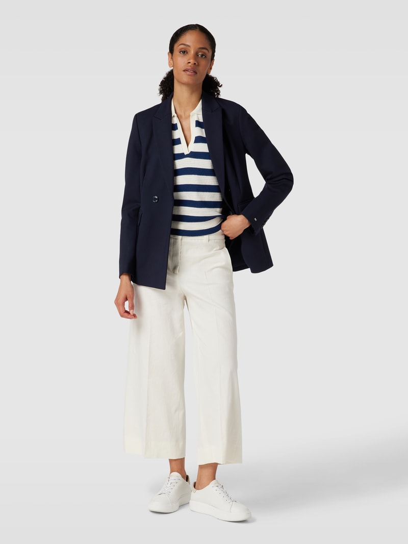 Blazer mit doppelreihiger Knopfleiste in marineblau