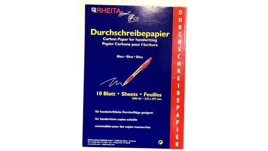 RHEITA Durchschreibepapier A4 blau