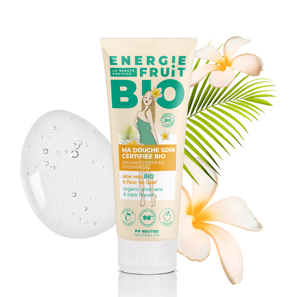 energie fruit MA DOUCHE SOIN BIO | FLEUR DE TIARE & ALOE VERA Gel douche certifié BIO