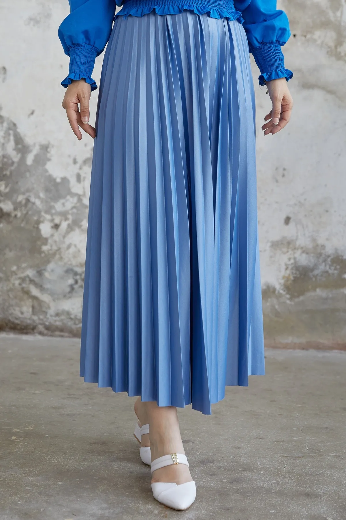 InStyle  Enger Faltenrock – Blau