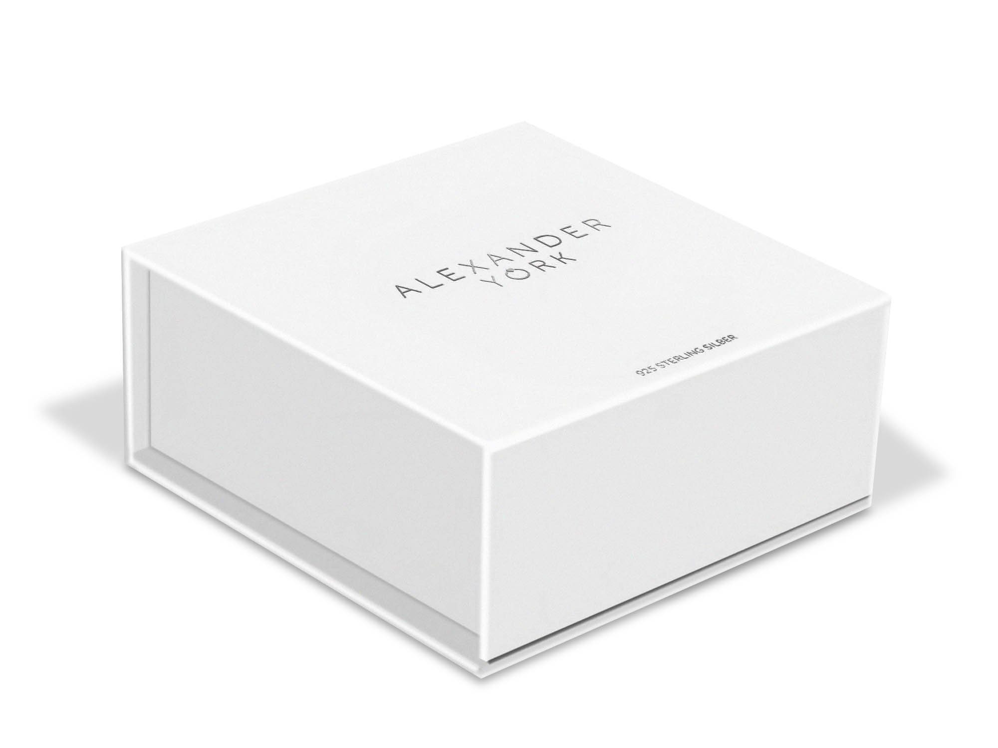 ALEXANDER YORK Paar Creolen Kinder-Ohrringe CHARM-HERZ, 2-tlg., 925 Sterling Silber