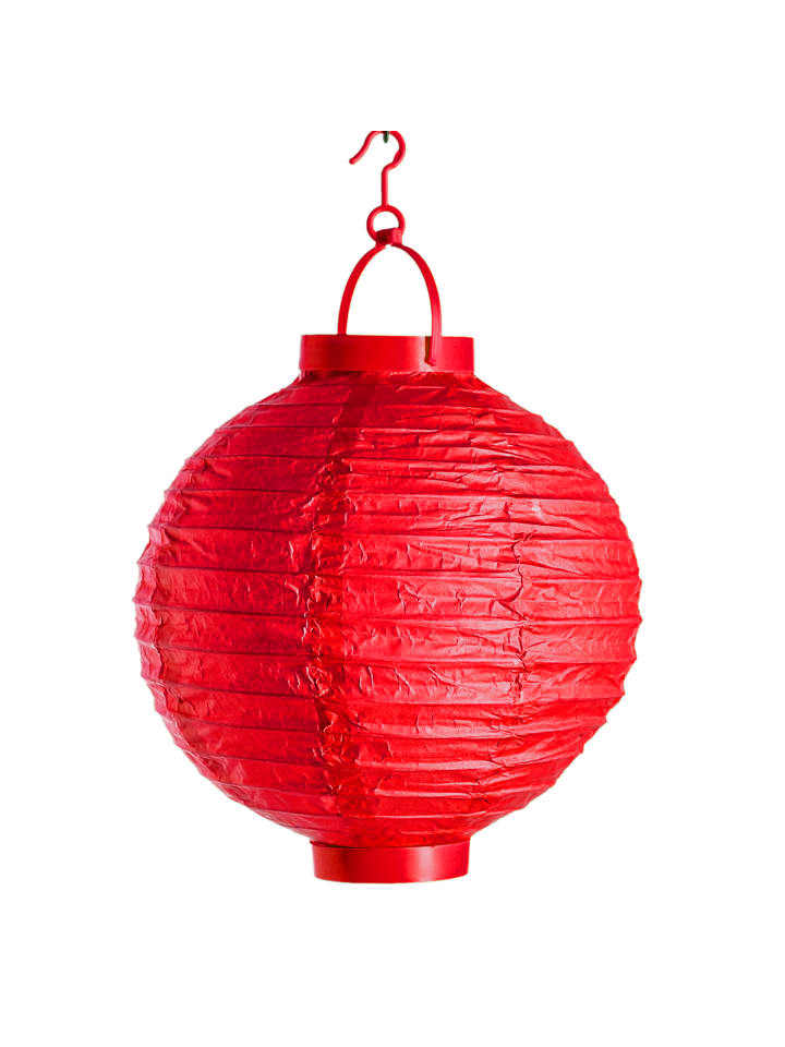 MARELIDA LED Solar Lampion in rot - D: 20cm günstig kaufen onesize
