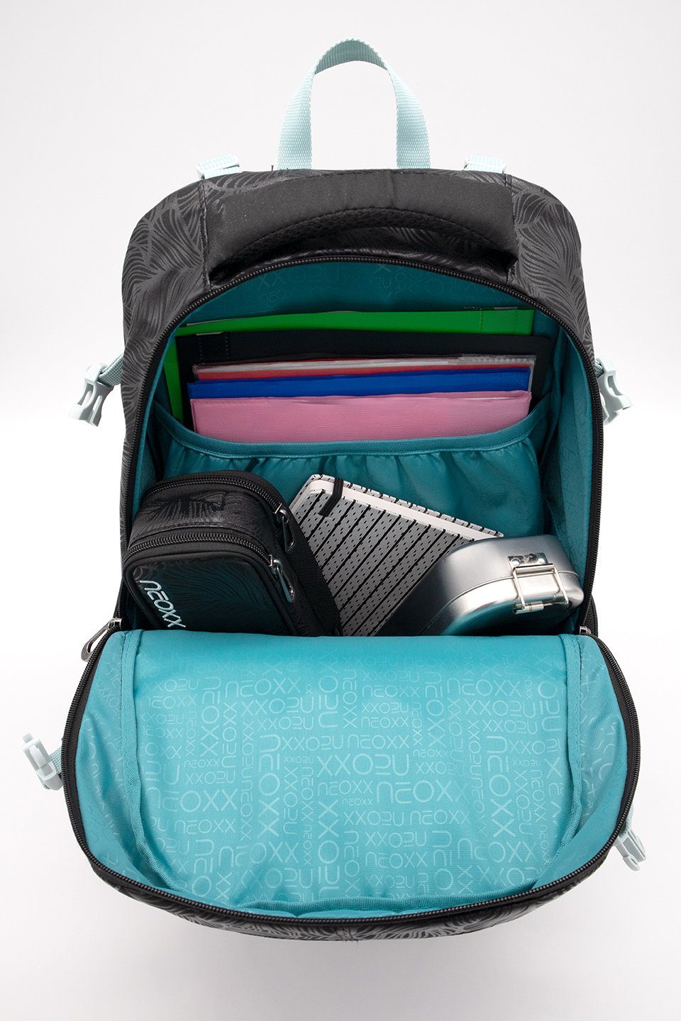neoxx Schulrucksack Active, Queen of the Nite, aus recycelten PET-Flaschen