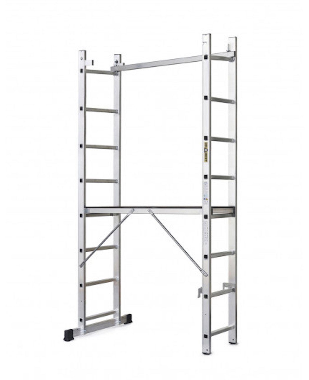 TRIZERATOP Klappgerüst Mehrzweckleiter + Gerüst 150x46cm 2x8 Sprossen PRO