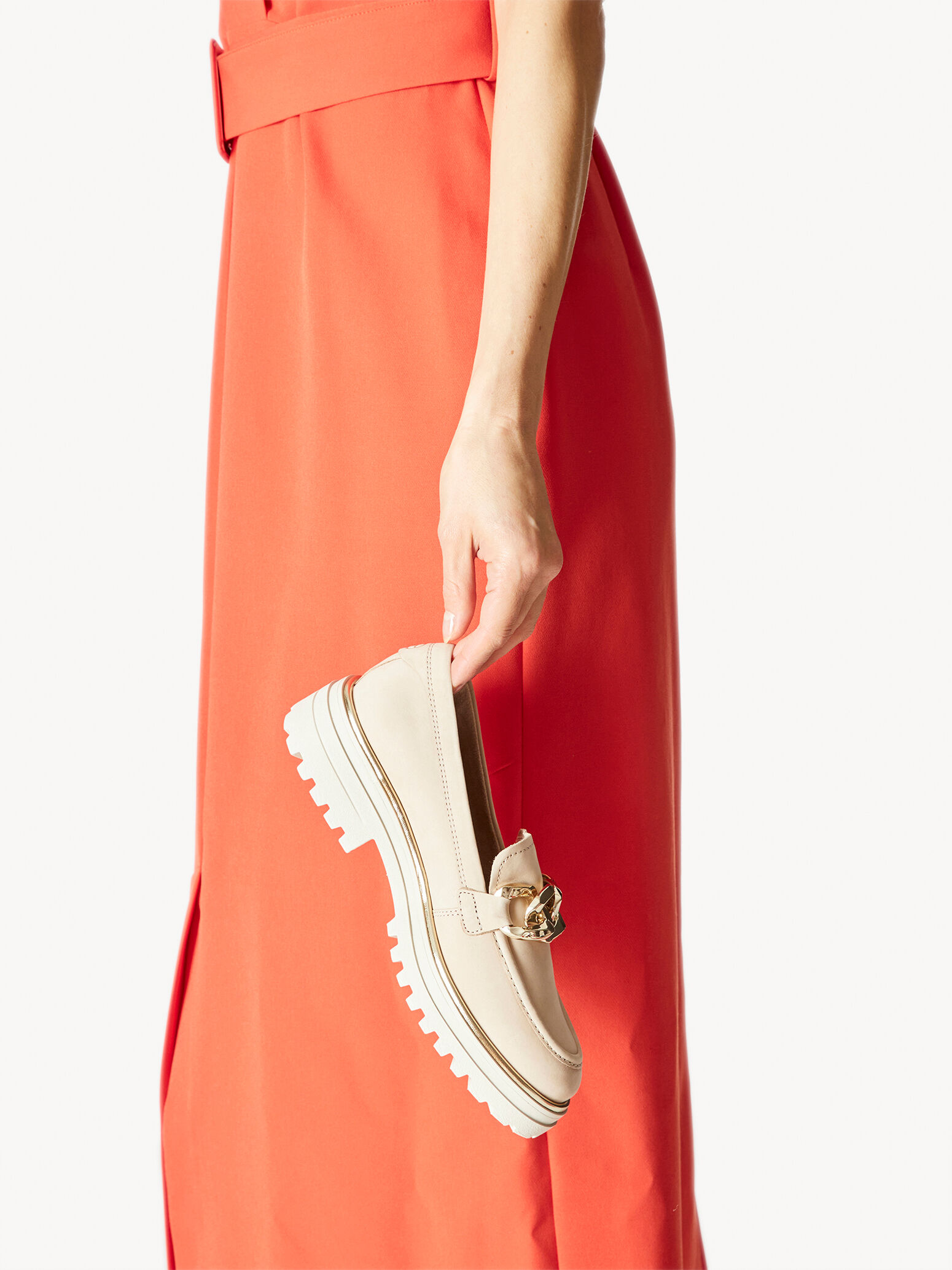 Slipper en cuir - beige
