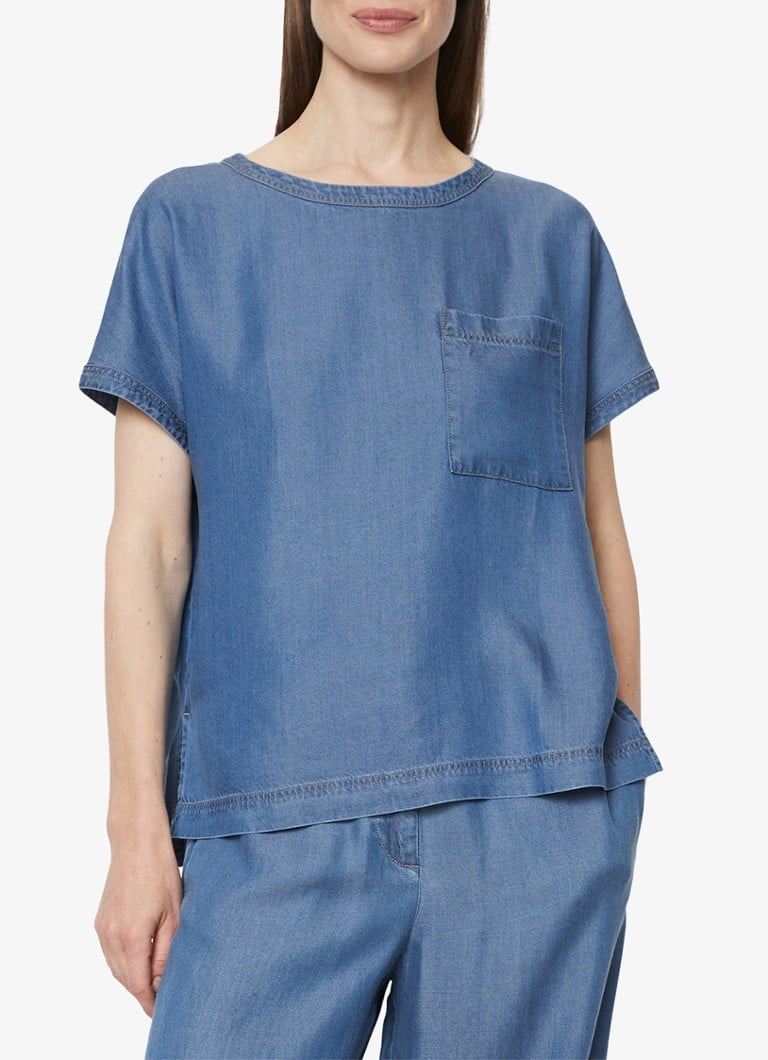 Marc O'Polo chambray T-shirt with breast pocket