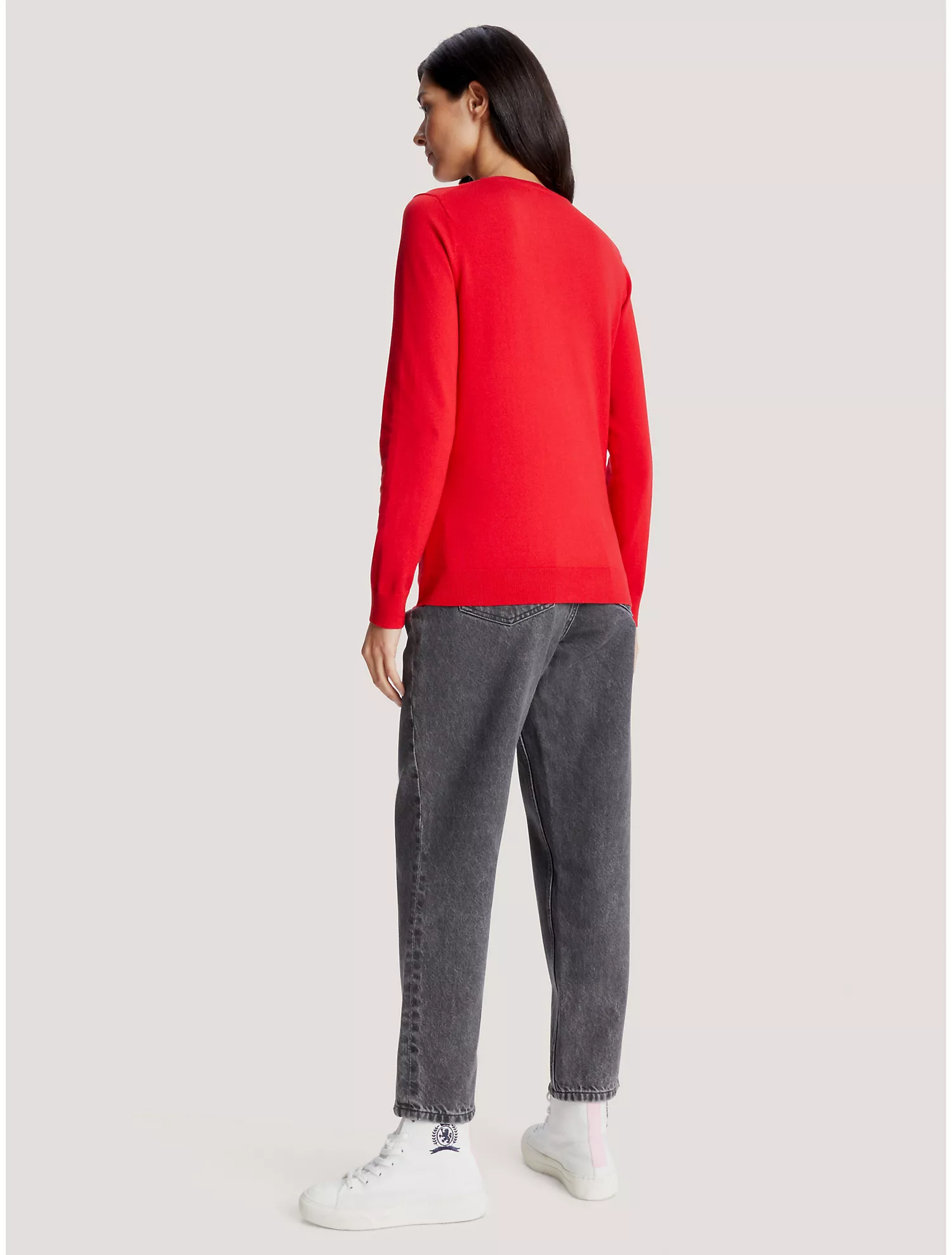 Solid V-Neck Sweater