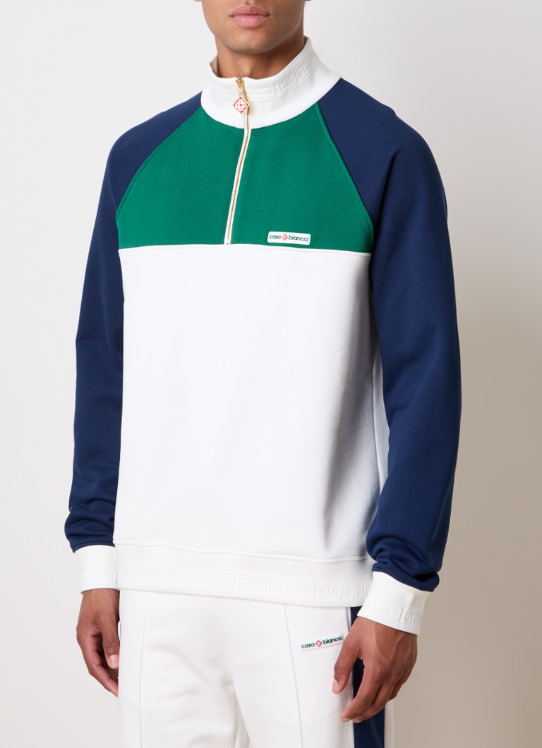 Casablanca organic cotton sweater with half zip