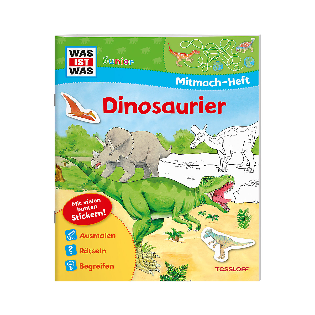 WAS IST WAS Junior: Dinosaurier, Mitmach-Heft