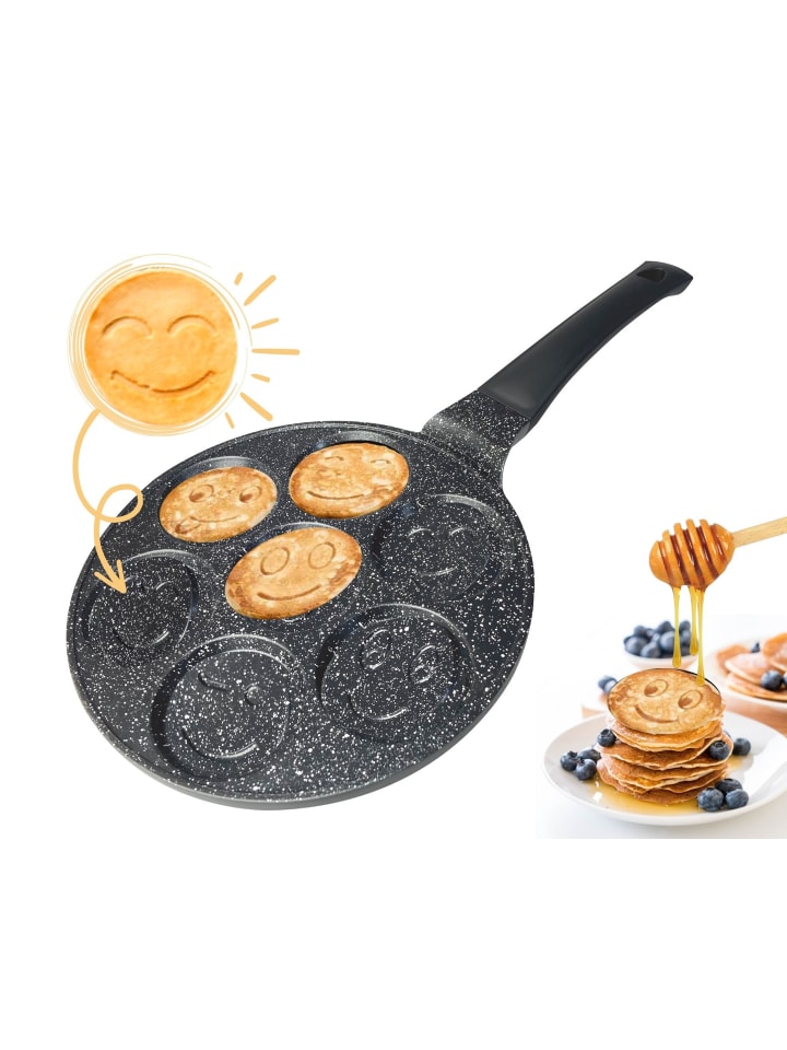 Cheffinger Smiley Pfannkuchen Pfanne Ø26cm in Schwarz günstig kaufen 26 cm