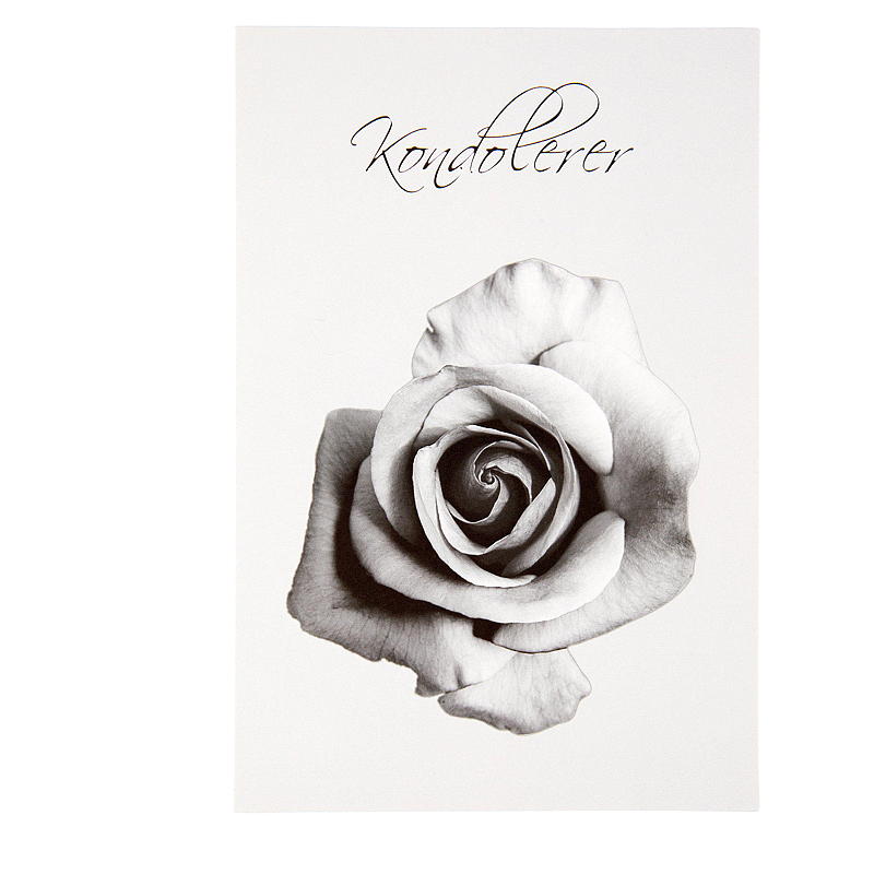 Kort kondolanse, rose