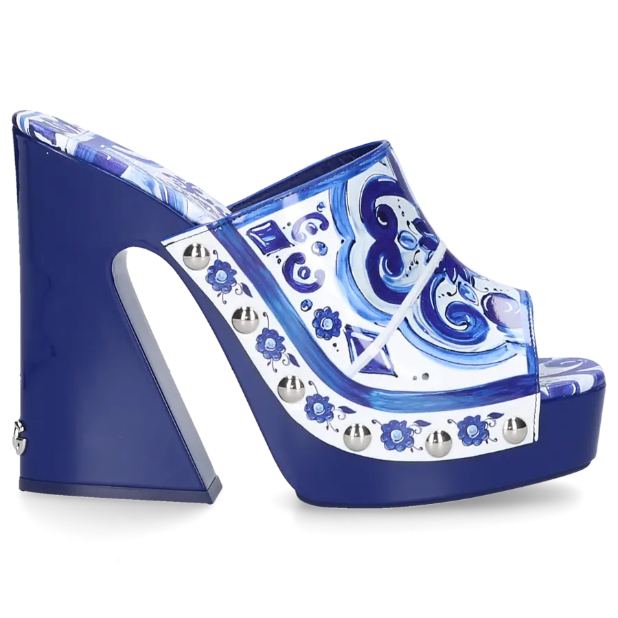 Dolce & Gabbana - Clogs CV0065A Kalbsleder - blau