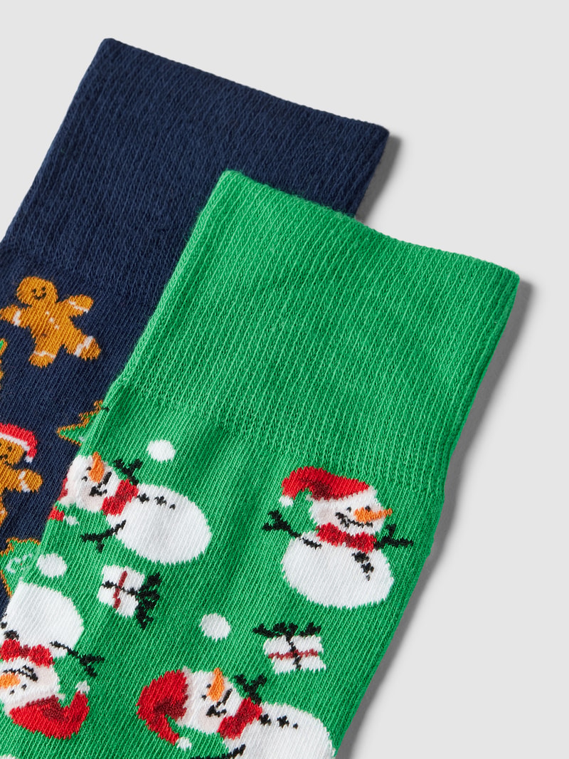 Socken aus Baumwoll-Mix im 2er-Pack in grün