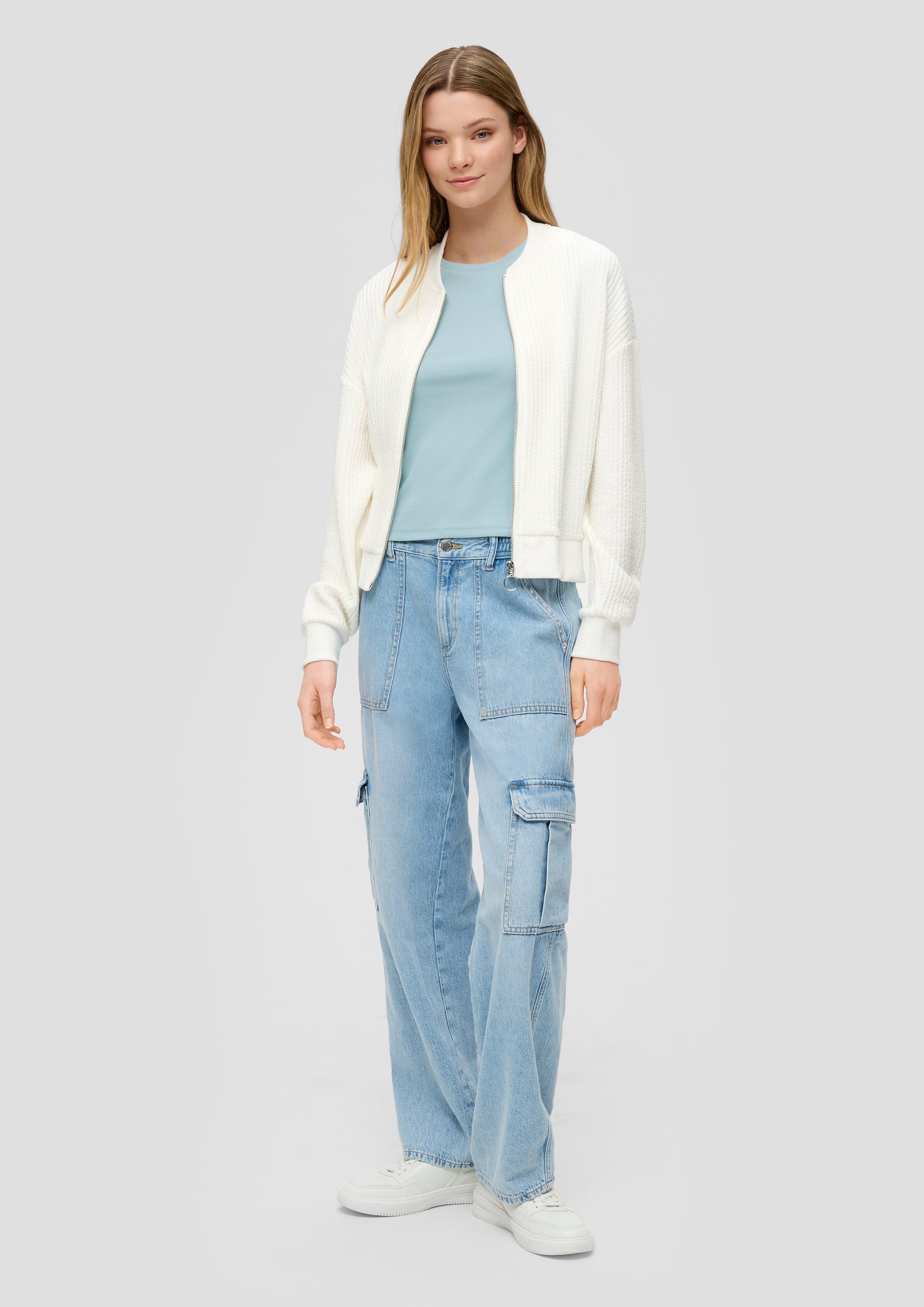 Cropped Top mit Rippstruktur  2141204-6103