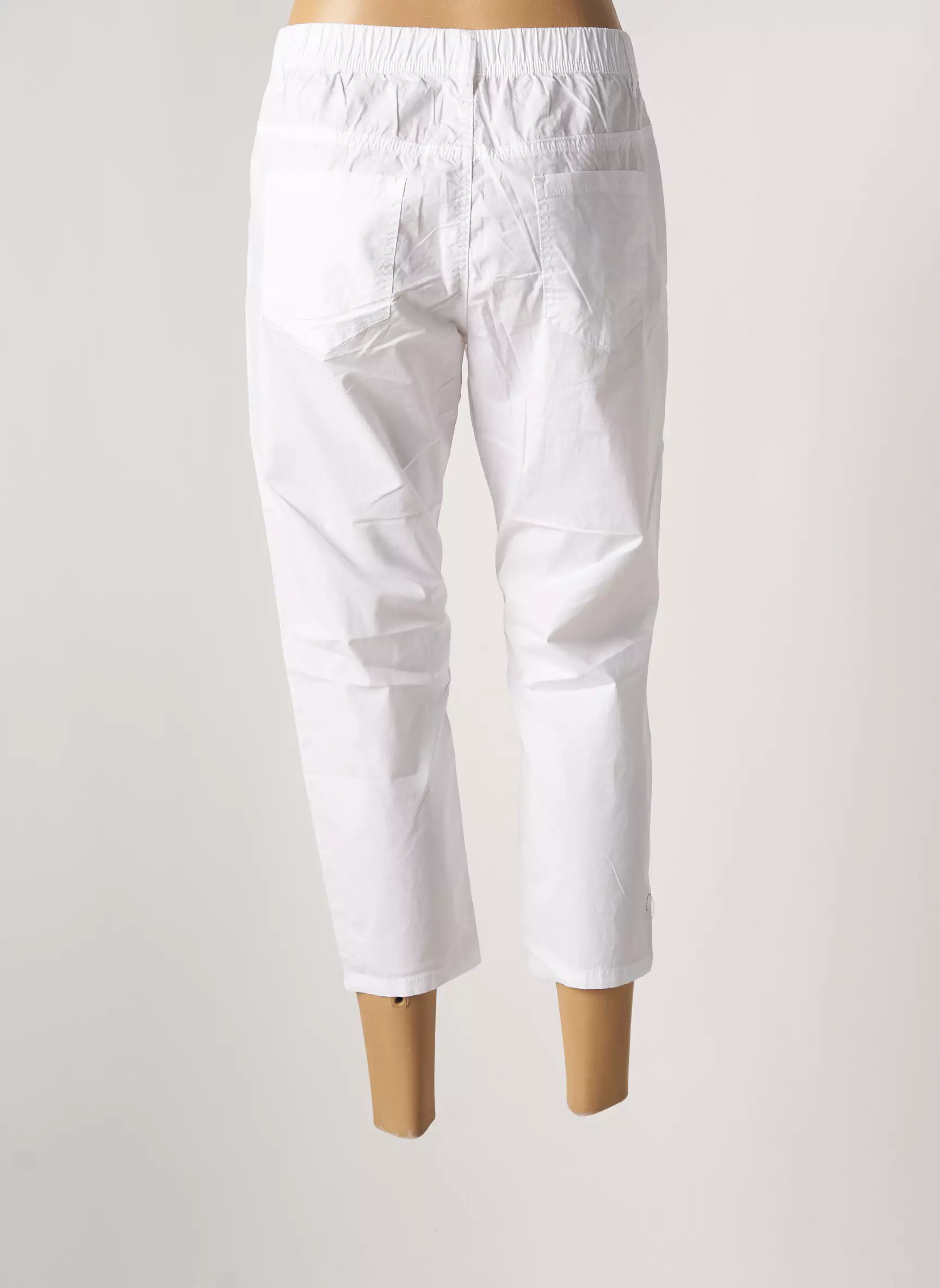 S Quise Pantalon7 8 Femme couleur blanc