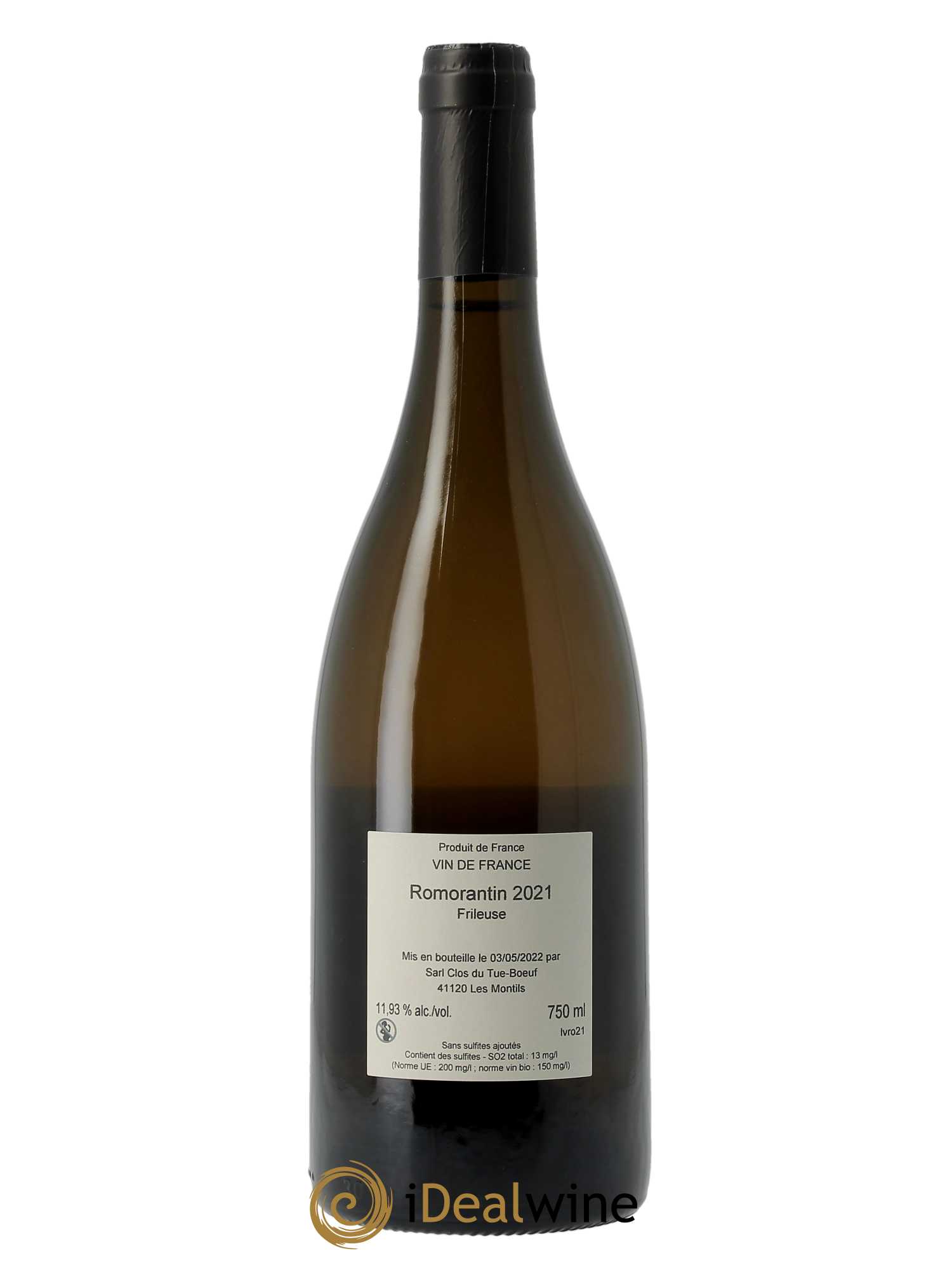 Vin de France Frileuse Romorantin Clos du Tue-Boeuf  2021 - Lot de 1 Bouteille