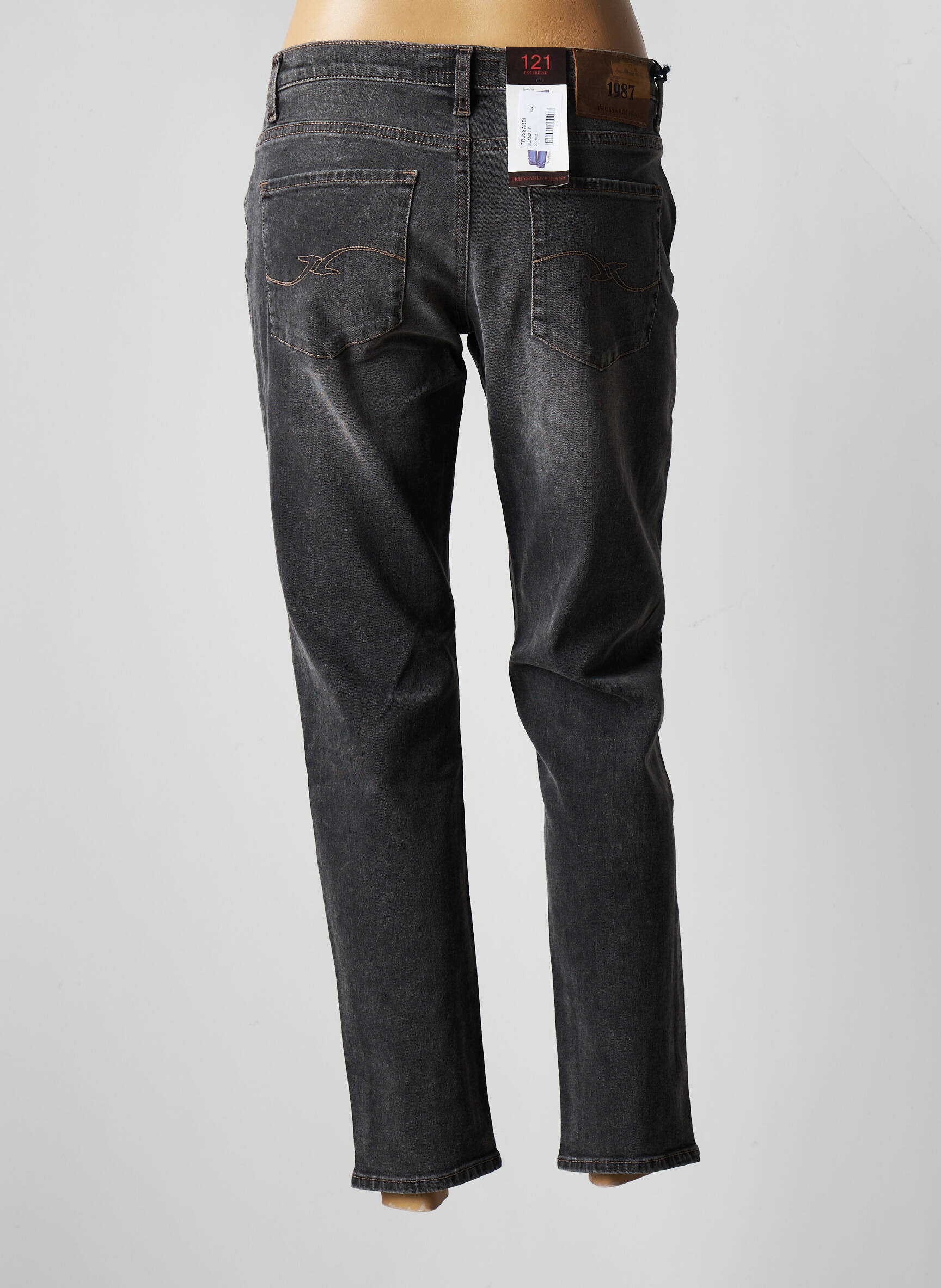 Trussardi Jeans Jeans Boyfriend Femme couleur gris