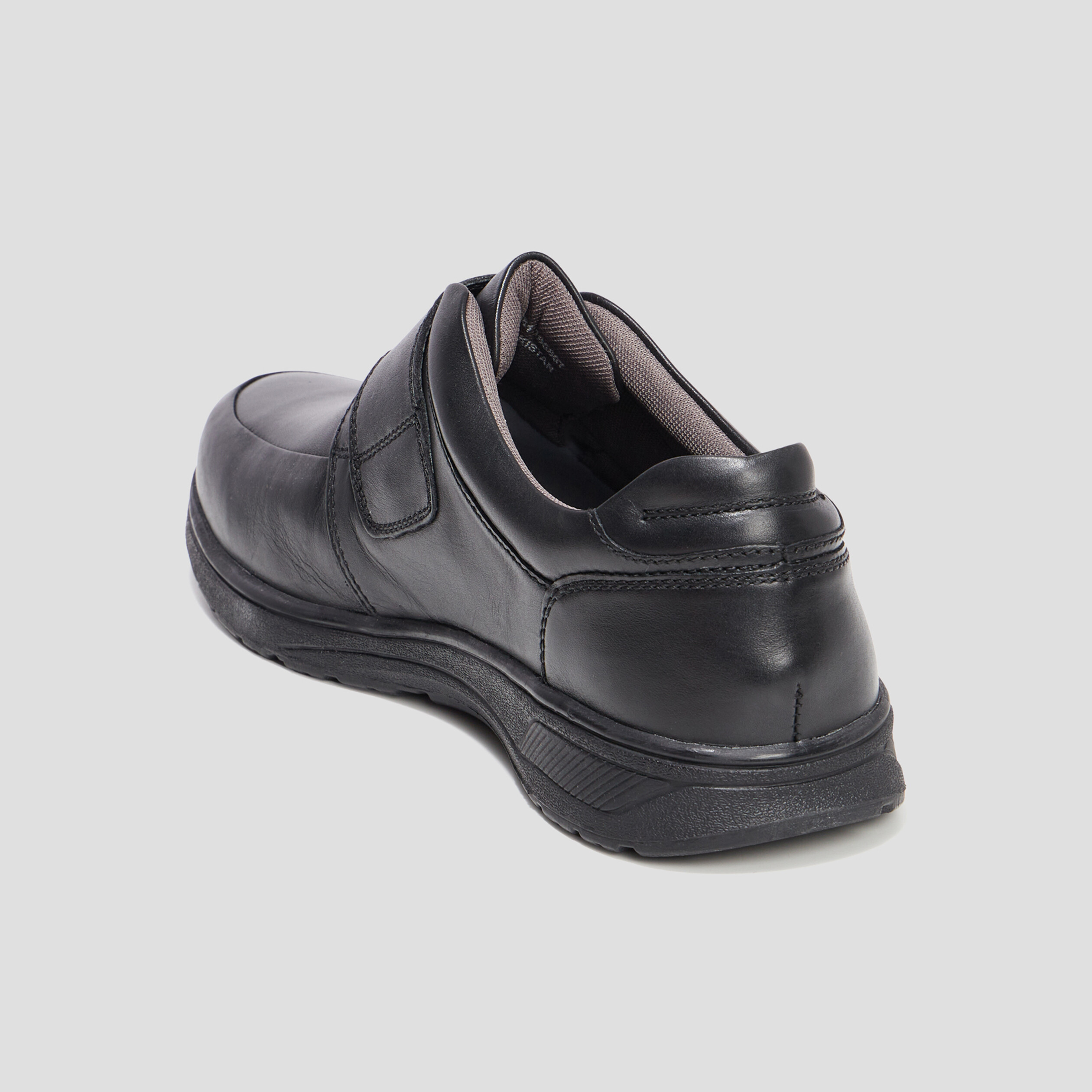 Derbies à scratch en cuir Walking Damone noir homme | La Halle