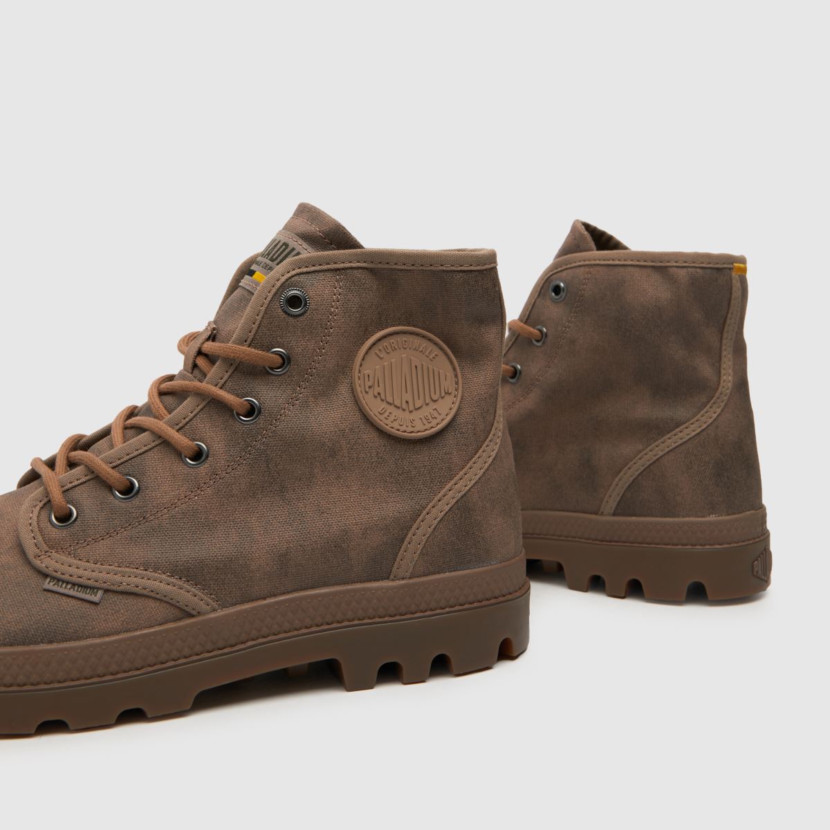 Palladium – Pampa – Beige, högvaxade sneakers