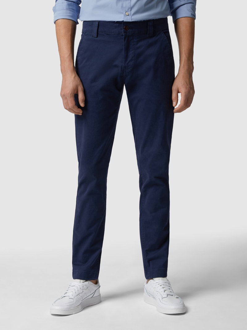 Slim Fit Chino mit Stretch-Anteil Modell 'Scanton' in marineblau