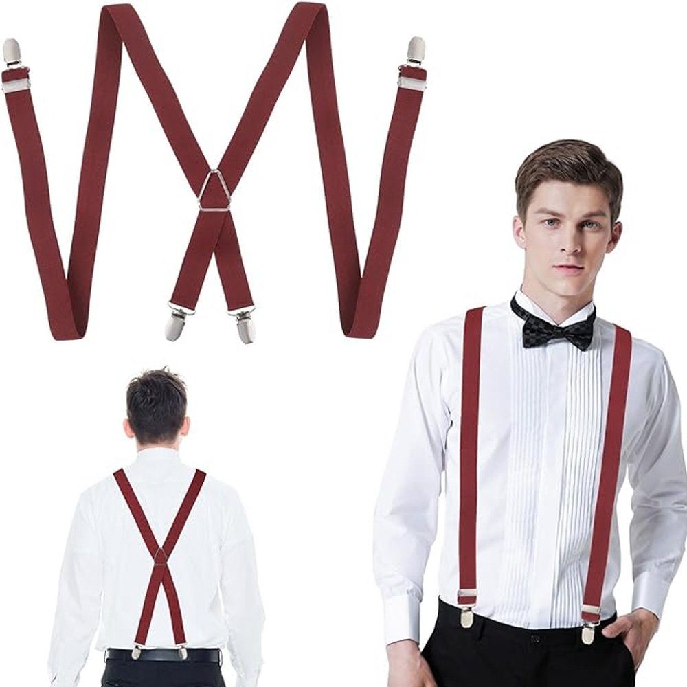 Tian Dee Hosenträger Hosenträger für Herren Starken Herren Hosenträger schmal 2,5cm