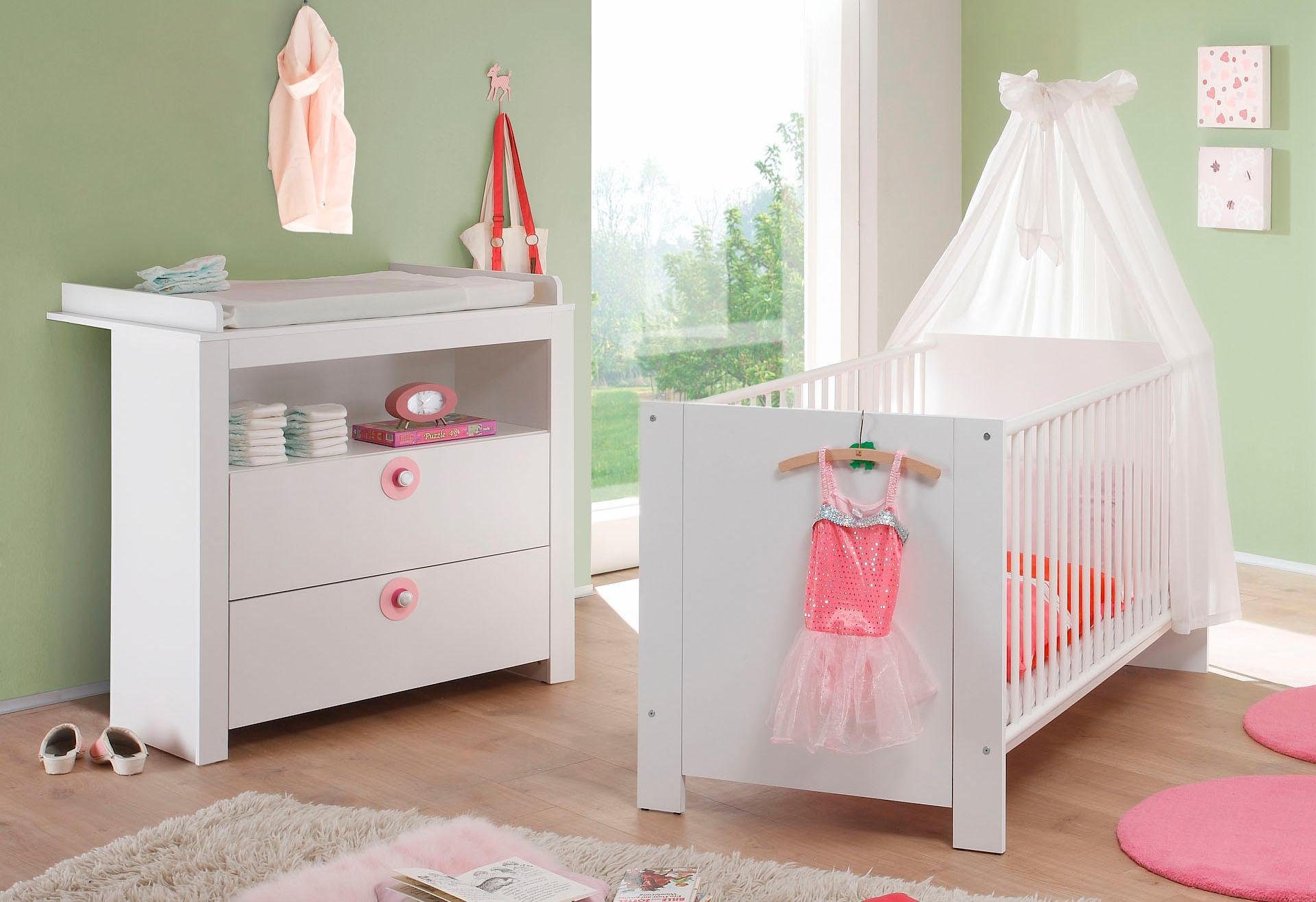 trendteam Babymöbel-Set Olivia, Deal für begrenzte Zeit!, (Spar-Set, 2-St., Bett, Wickelkommode), Bett + Wickelkommode