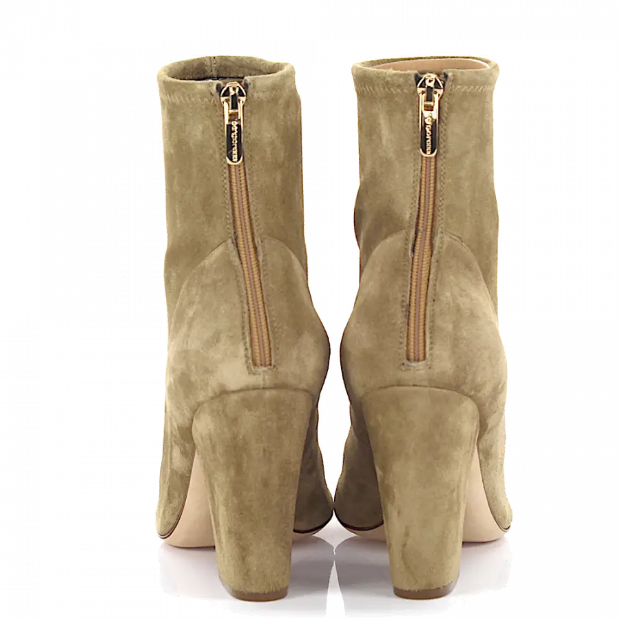 Sergio Rossi - Klassische Stiefeletten A75280 Veloursleder - beige
