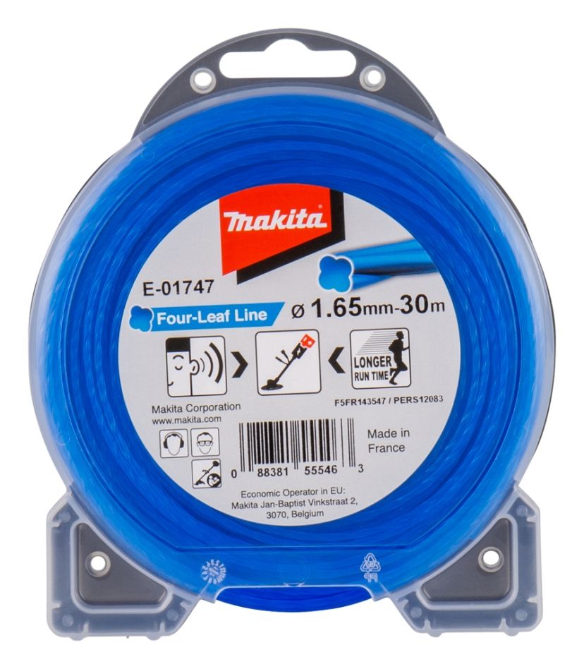 Makita Tilbehør E-01747 Skjæretråd blå 1,65 mm x 30 m for ryddesager
