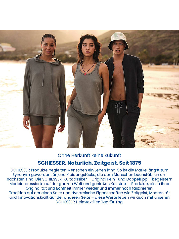 Schiesser Feinbiber-Bettwäsche-Set in Grau günstig kaufen