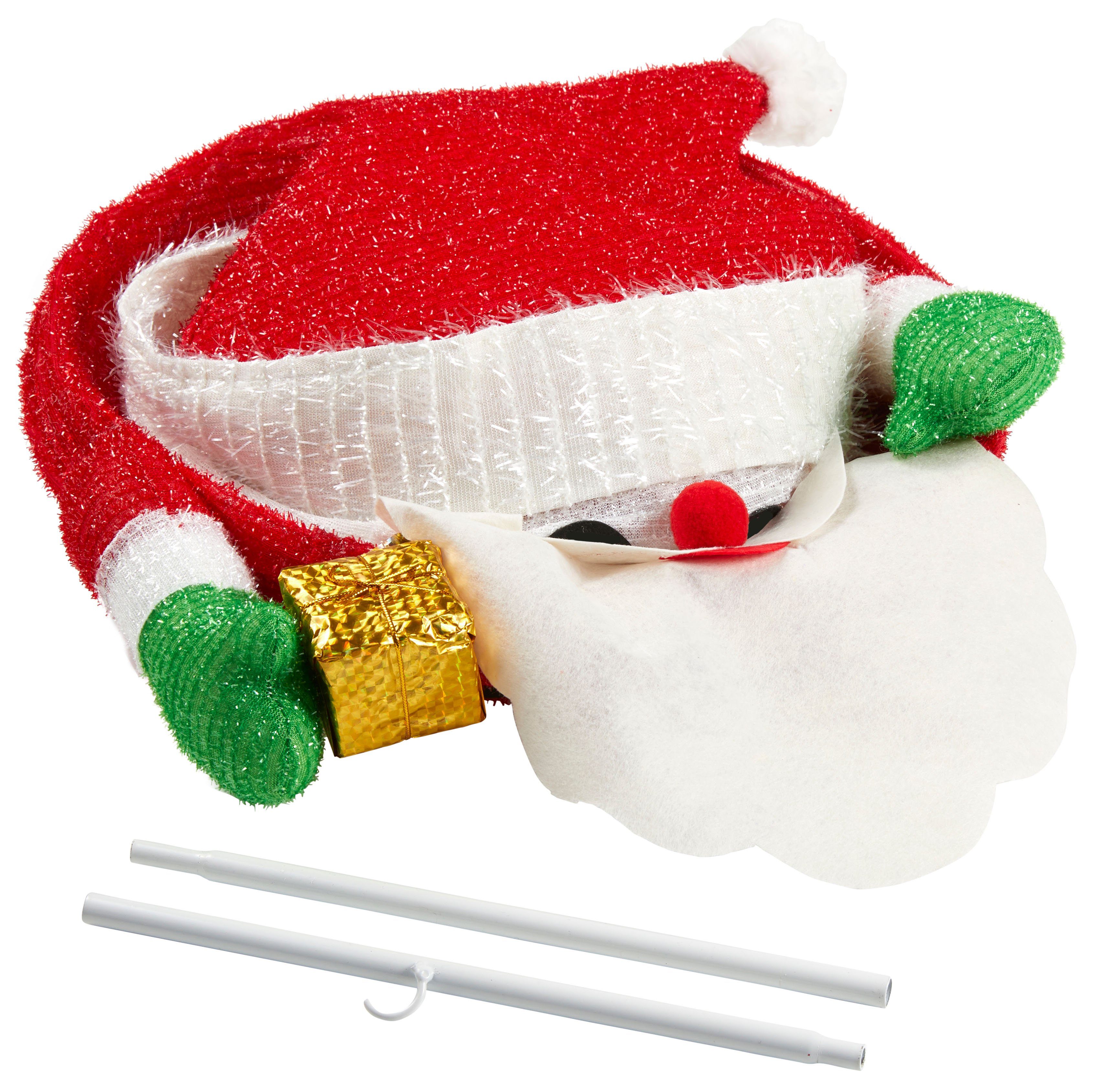 Northpoint Weihnachtsfigur LED Weihnachtsdeko 70cm hoch mit 45 integrierten warmweiße LEDs, zusammenfaltbar für Innen und Außen Gartendekoration Winterdekoration