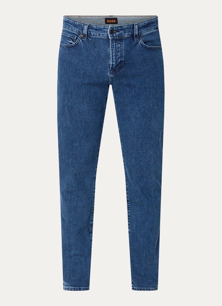 Spodnie kowbojskie HUGO BOSS Re.Maine, dopasowane, ciemne, sprane