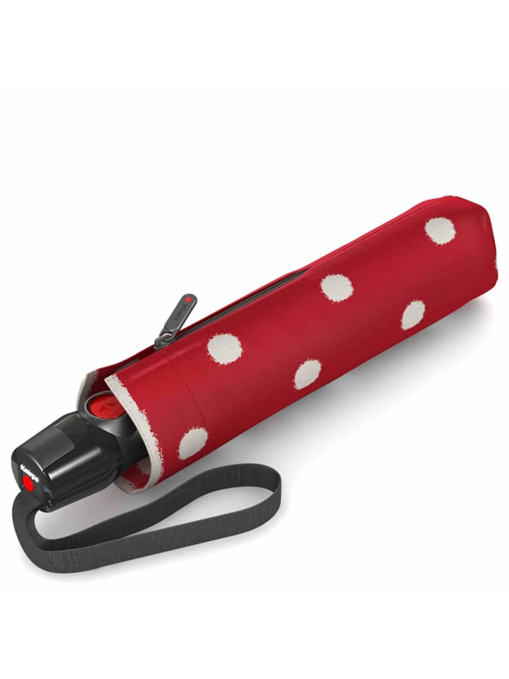 Knirps T.200 M Duomatic - Taschenschirm Regenschirm (sound moon) in dot art red günstig kaufen onesize