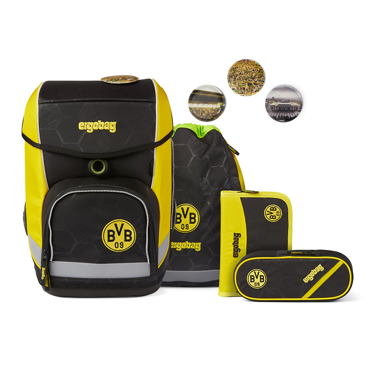 Schulranzenset cubo Borussia Dortmund, 5-tlg.