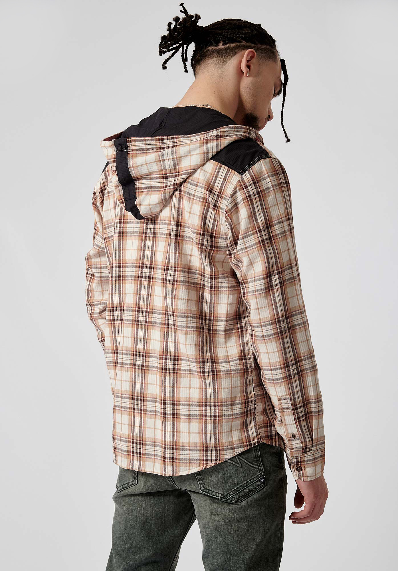 ROOKS  Chemise à carreaux 100% coton homme