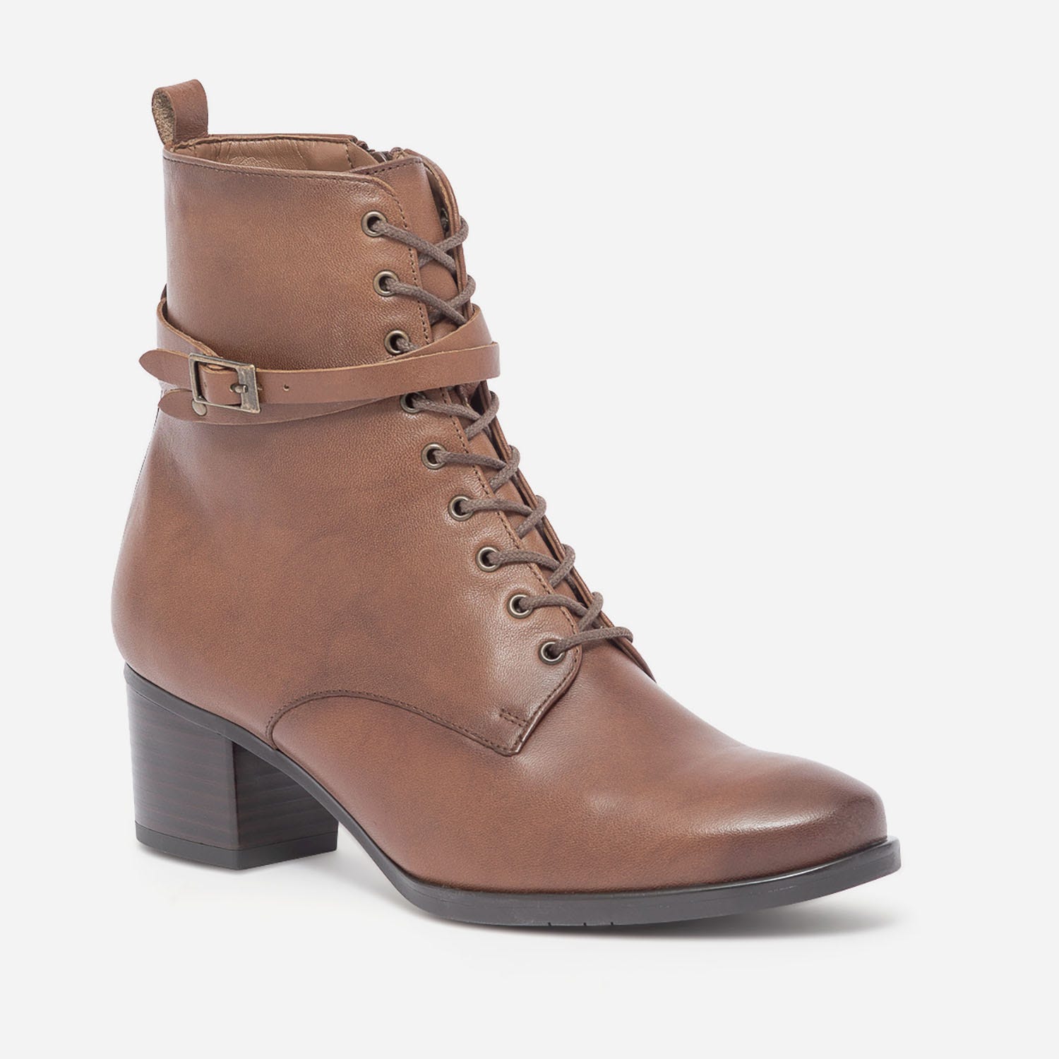 Bottine ERAM FLEX cognac en cuir