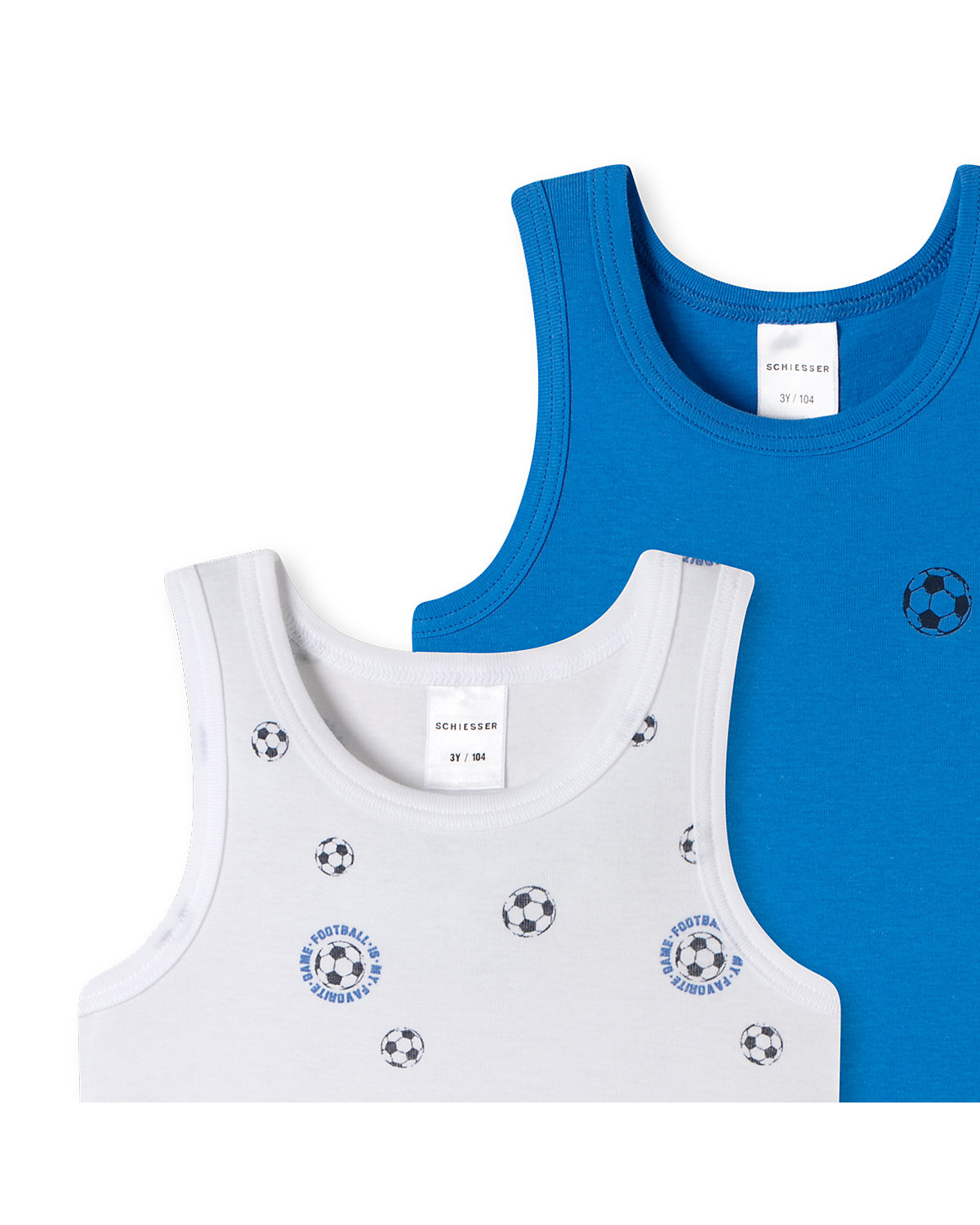 Unterhemd / Tanktop 6er Pack Kids Boys Feinripp Organic Cotton Unterhemden für Jungen