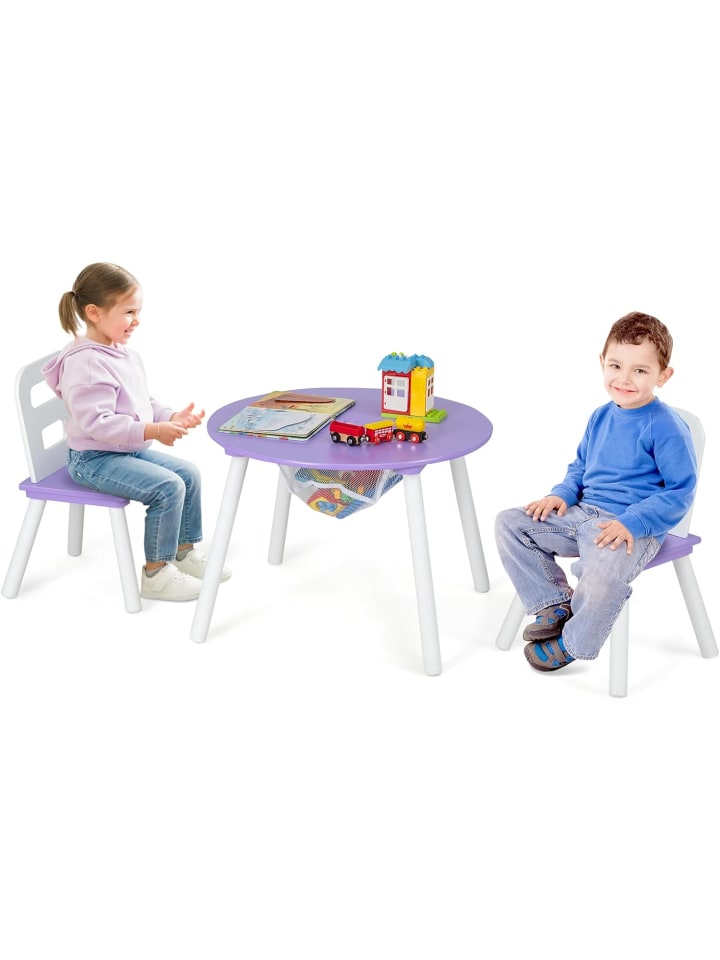 COSTWAY Sitzgruppe 3 tlg. Set in Lila günstig kaufen onesize