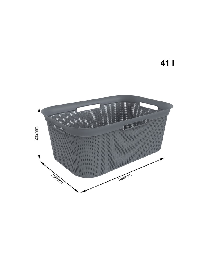 Rotho Brisen 4er-Set Wäschekorb 40l, Kunststoff (PP) BPA-frei in Anthrazit günstig kaufen onesize
