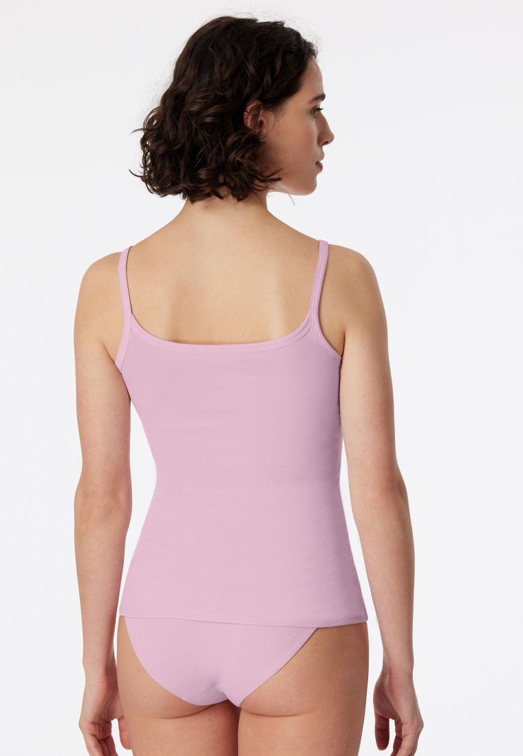 Spaghettitop Doppelripp Organic Cotton powder pink - Pure Rib