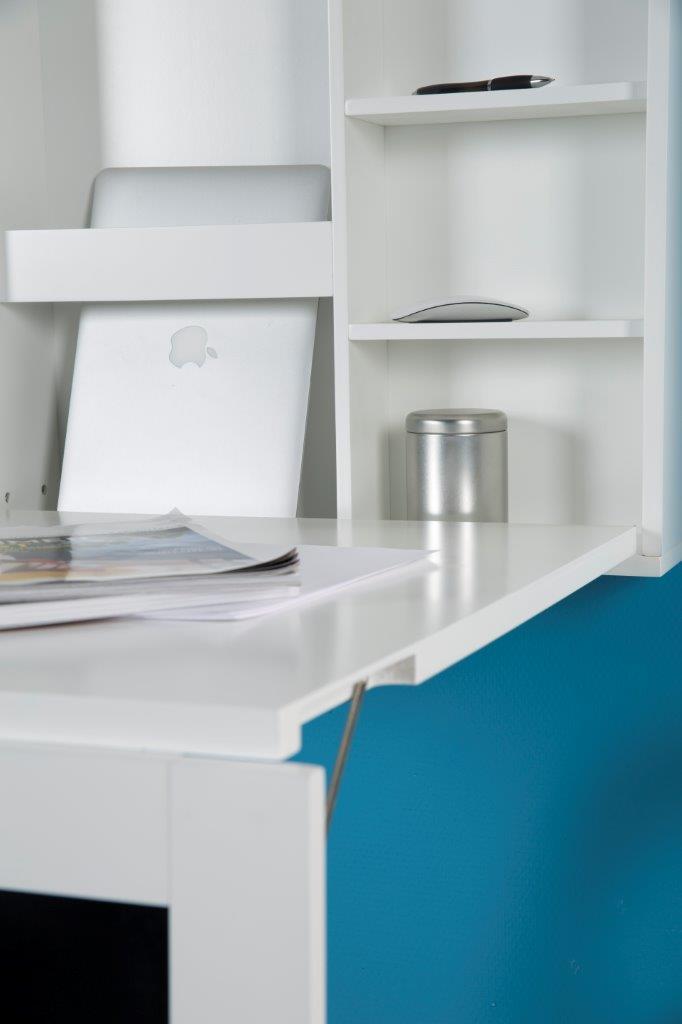 Phoenix Klapptisch Country mit Schrank, Weiss