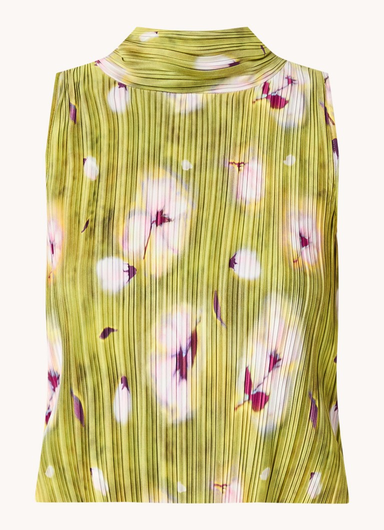 Max & Co Yarden cropped pleated halter top with floral print