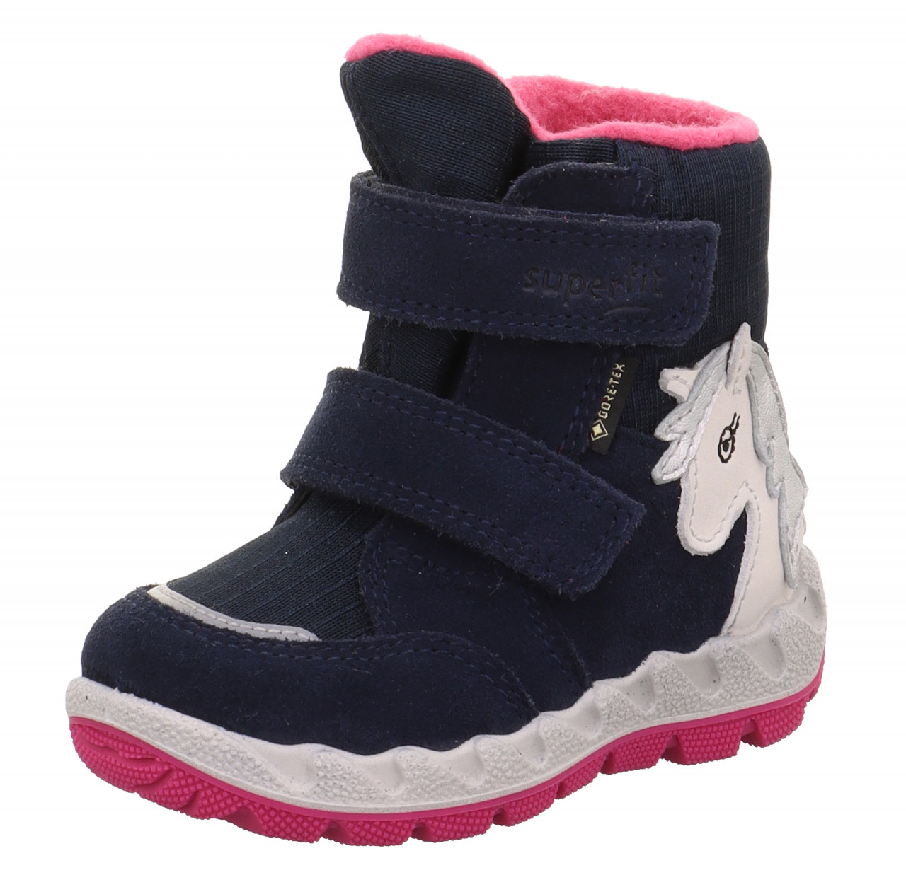 ICEBIRD - Blau/Pink Boots mit Klettverschluss