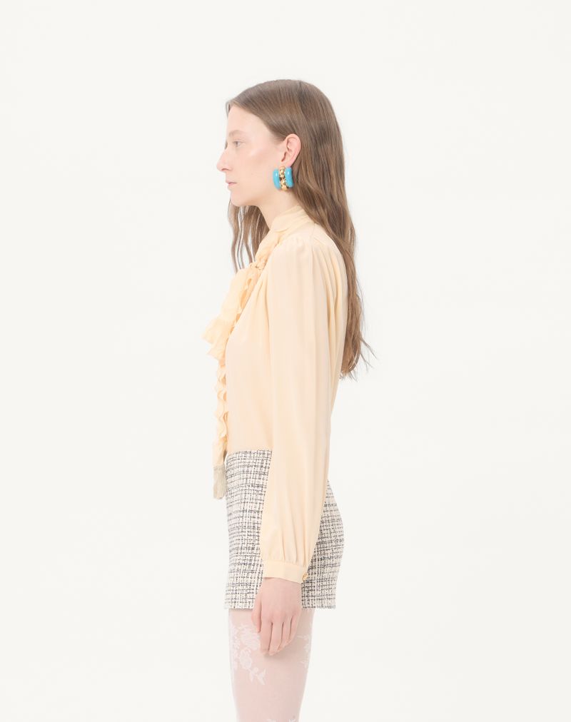 Camisa de crepe de chine