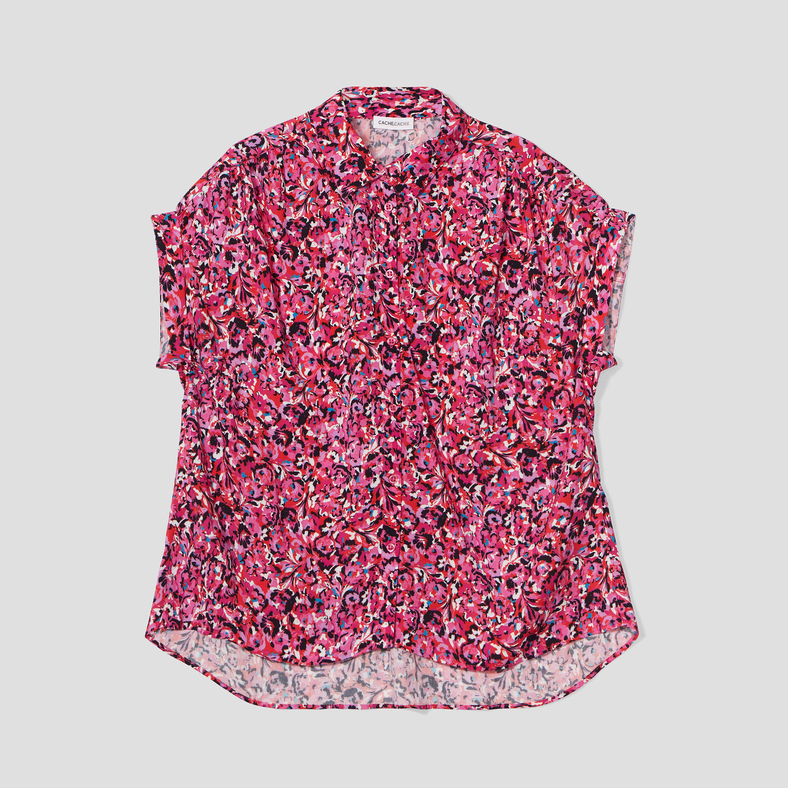 Chemise manches courtes rouge femme | Cache Cache